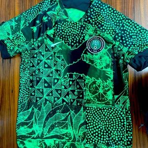 Nike Nigeria 2022-23 dri-fit soccer jersey.
